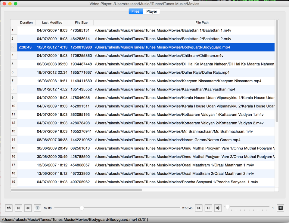 Files tab Files tab